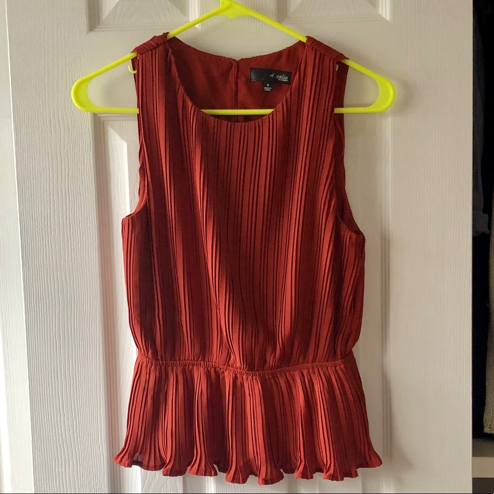 Burnt orange sleeveless top